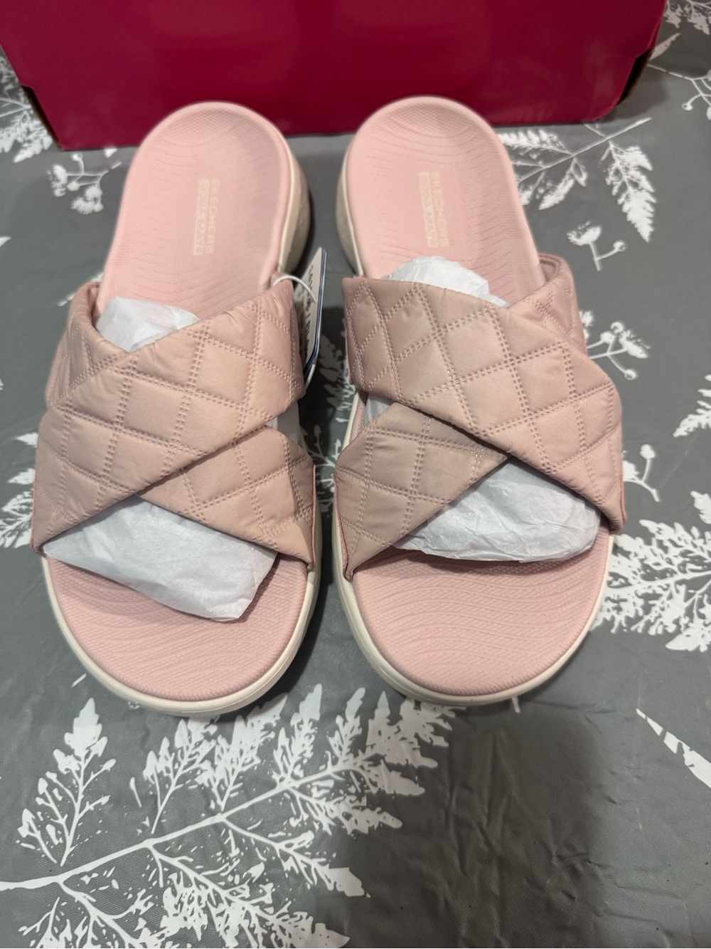 Skechers Size 9 GO WALK Flex Sandals- Cozy Fit Gracie. Blush Pink. NIB